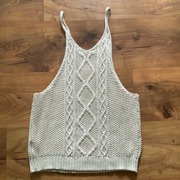 Cream Knit Tank Top - Picture 2 of 4